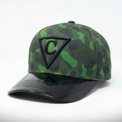 Cappellino baseball mimetico verde taglia bambino - Verde/Nero metallizzato
