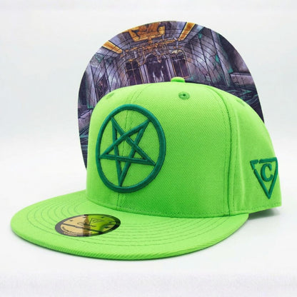 Czapka z daszkiem Przeklętej Posiadłości - Neonowa zieleń