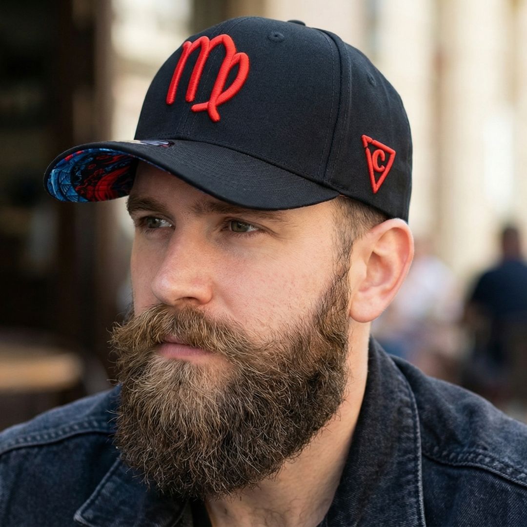 Cappellino da baseball Zodiac Virgo - Nero/Rosso