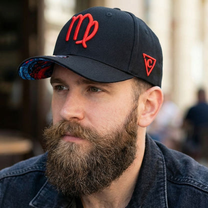 Cappellino da baseball Zodiac Virgo - Nero/Rosso
