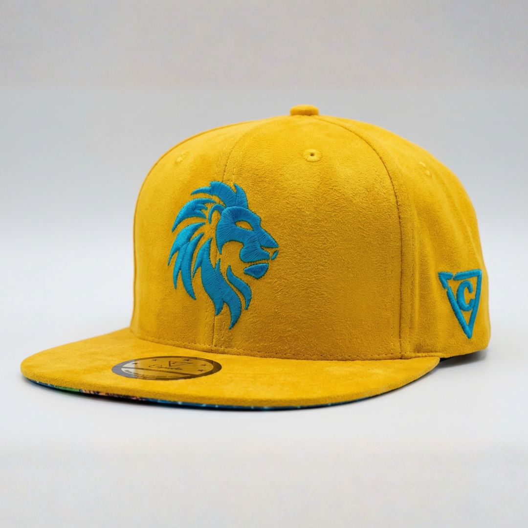 Snapback Fighting Lions - żółty zamsz
