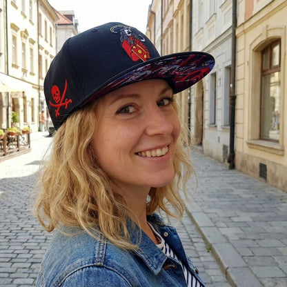 Pirates Snapback - Black & Red Stitches
