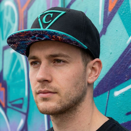 Snapback Animix - Czarny/Aqua