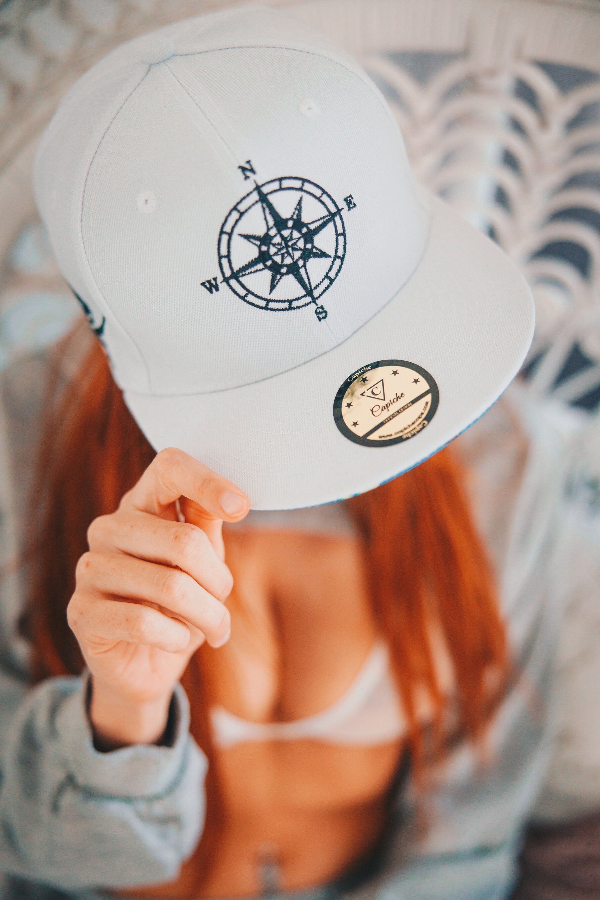 Treasure Map Snapback - White - Capiche Caps Pirates