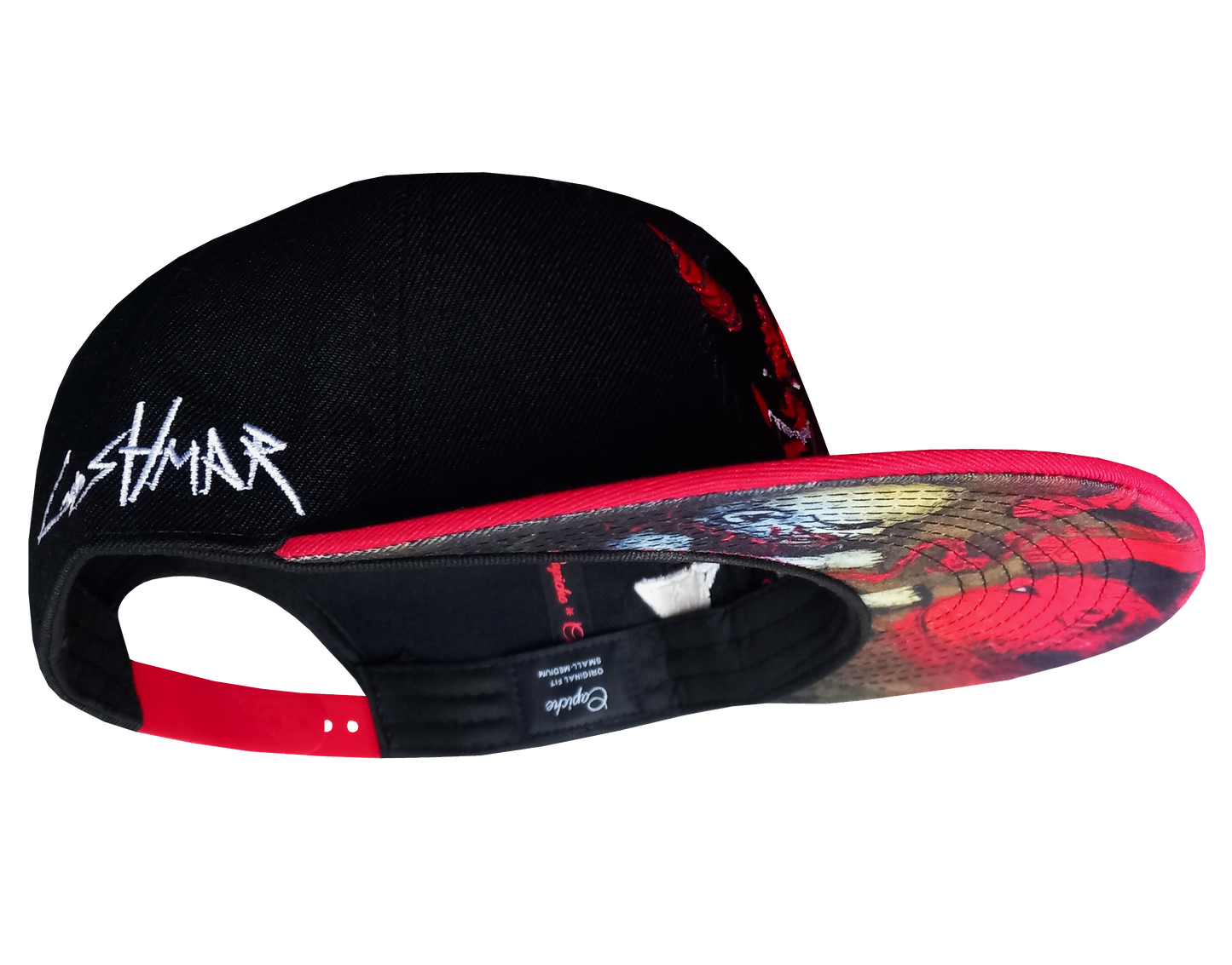 Goshmar x Capiche Collab Snapback - Black/Red - Capiche Caps Black