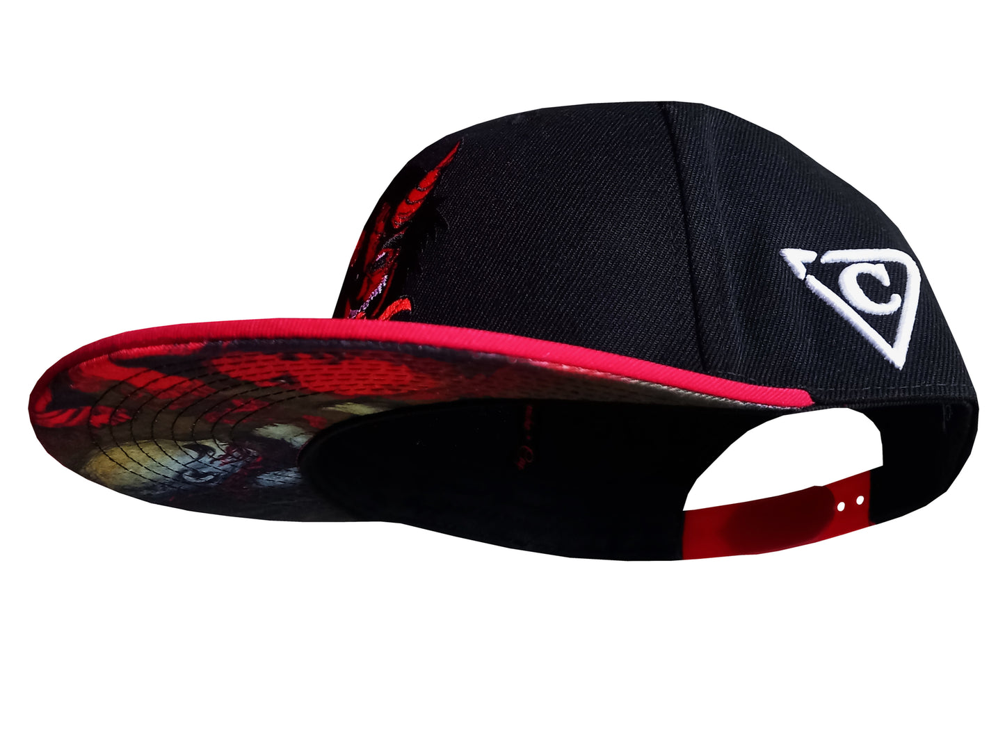 Goshmar x Capiche Collab Snapback - Black/Red - Capiche Caps Black