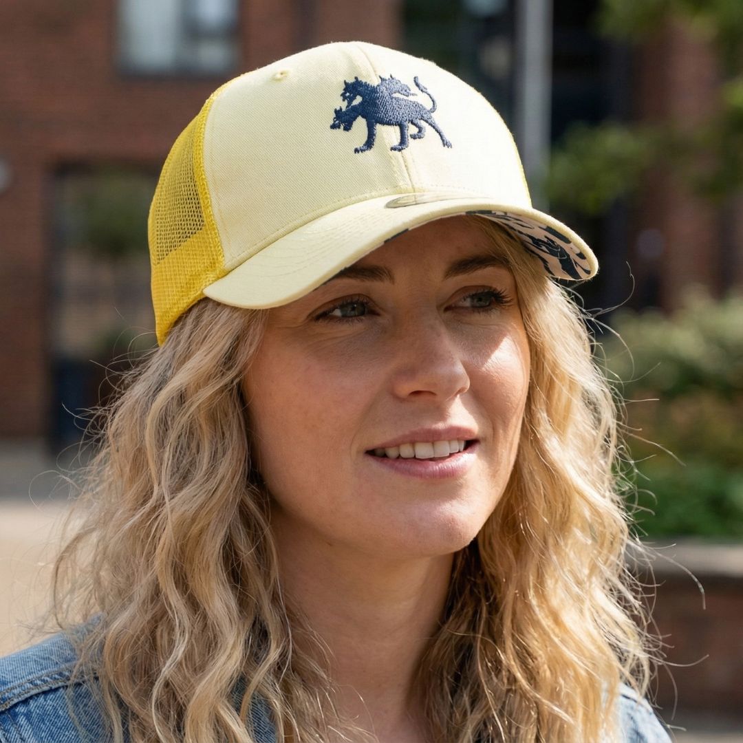 Cappellino Trucker Clean Greek Cerberus - Giallo burro