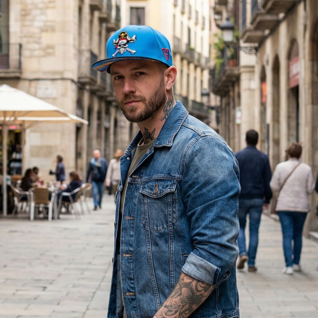 Gorra Snapback Treasure Hunting - Azul / Negra