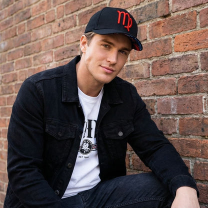 Cappellino da baseball Zodiac Virgo - Nero/Rosso