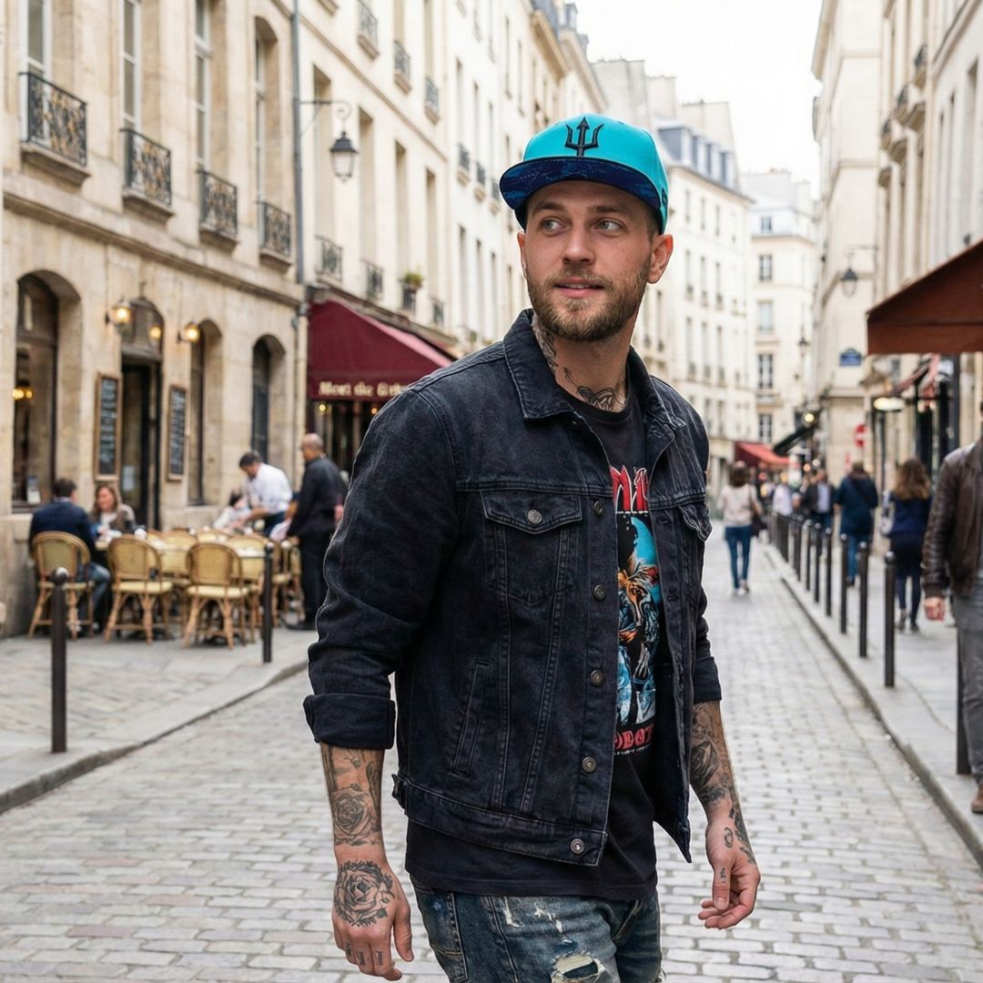 Casquette Cerberus Snapback - Bleu/Noir