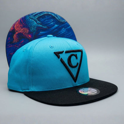 Krokodyl Snapback - niebieski/czarny