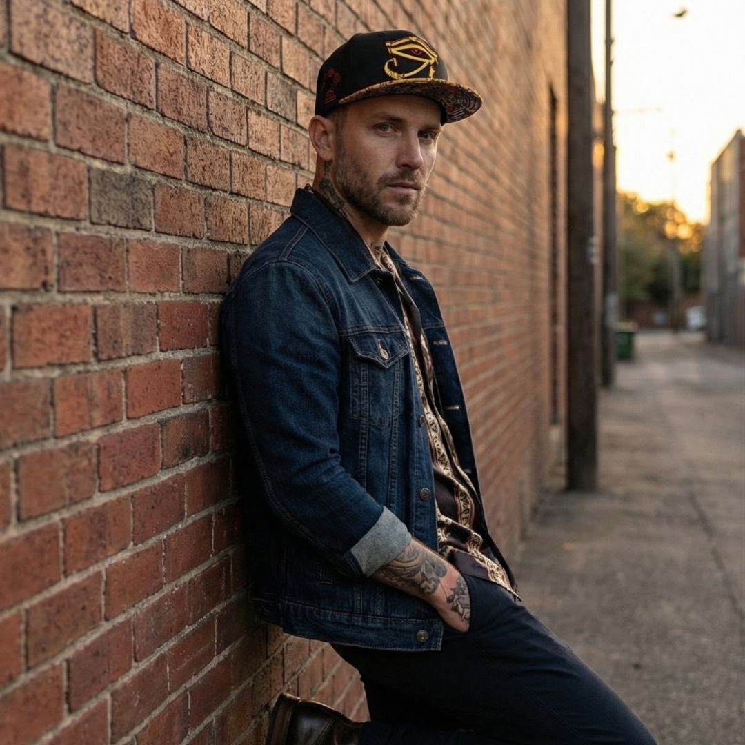 Robot Horus Snapback - Black/Yellow Egyptian Pattern