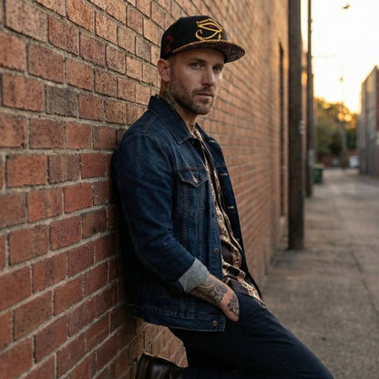 Robot Horus Snapback - Black/Yellow Egyptian Pattern