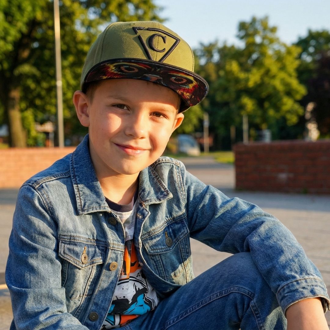 Casquette Snapback Mighty Eagle pour enfant - Vert/Noir