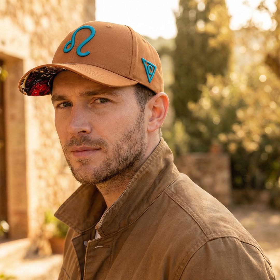 Cappellino da baseball curvo Zodiac Leo - Marrone ruggine/Arancione
