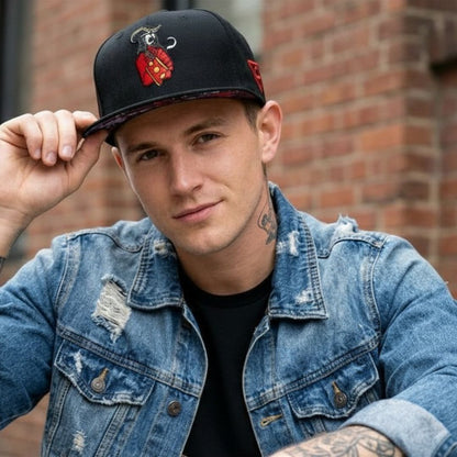 Pirates Snapback - Black & Red Stitches