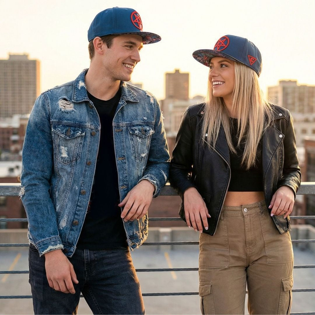 Casquette Snapback Cursed Doctor - Bleu/Noir métallisé