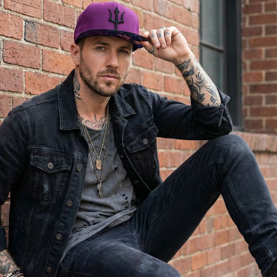 Cappellino Snapback Medusa - Viola/Nero