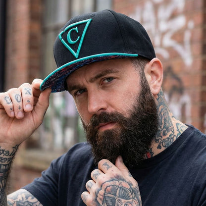 Snapback Animix - Czarny/Aqua