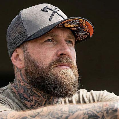 Viking Trucker Cap - Dark Grey/Black