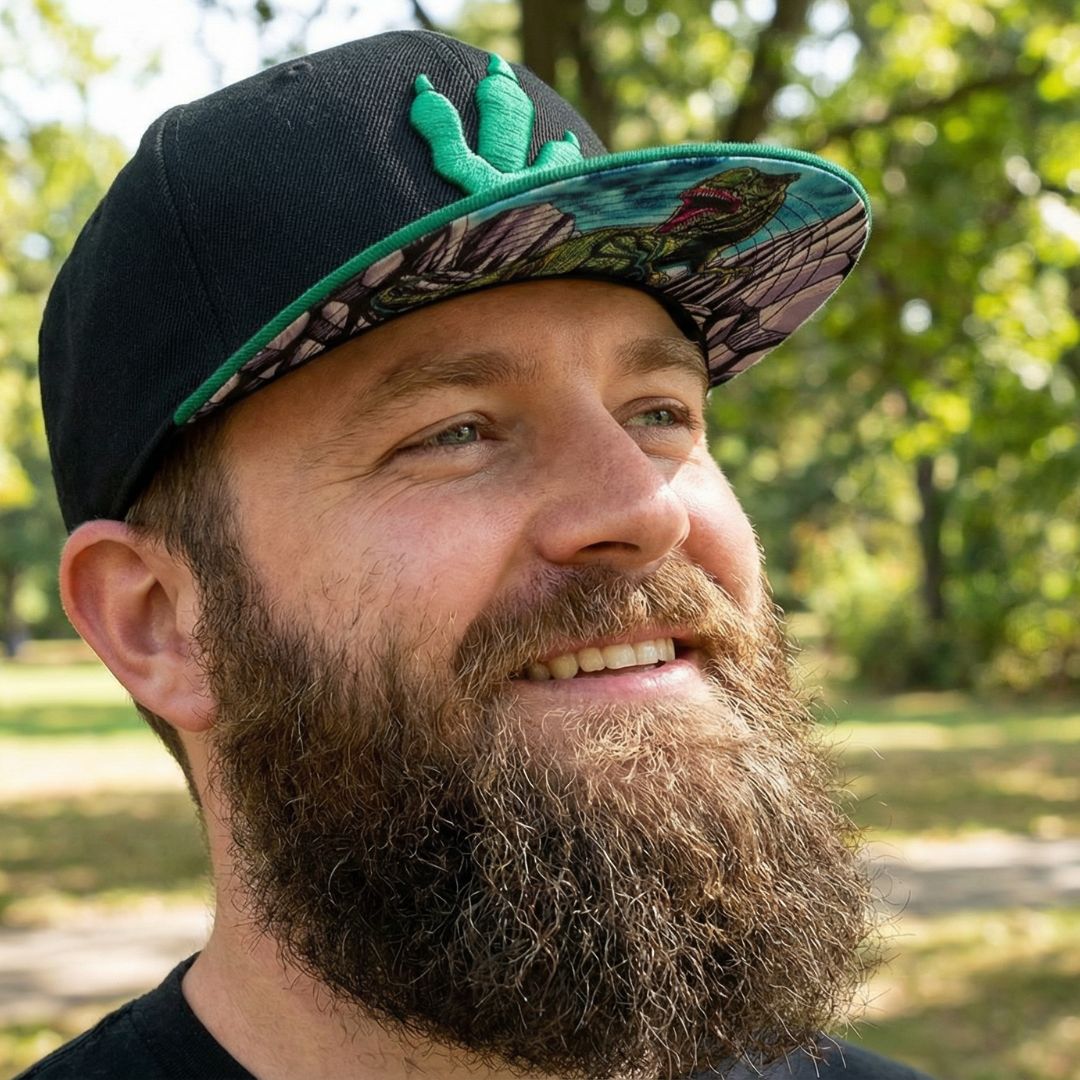 T-rex Snapback - Zwart/Groen