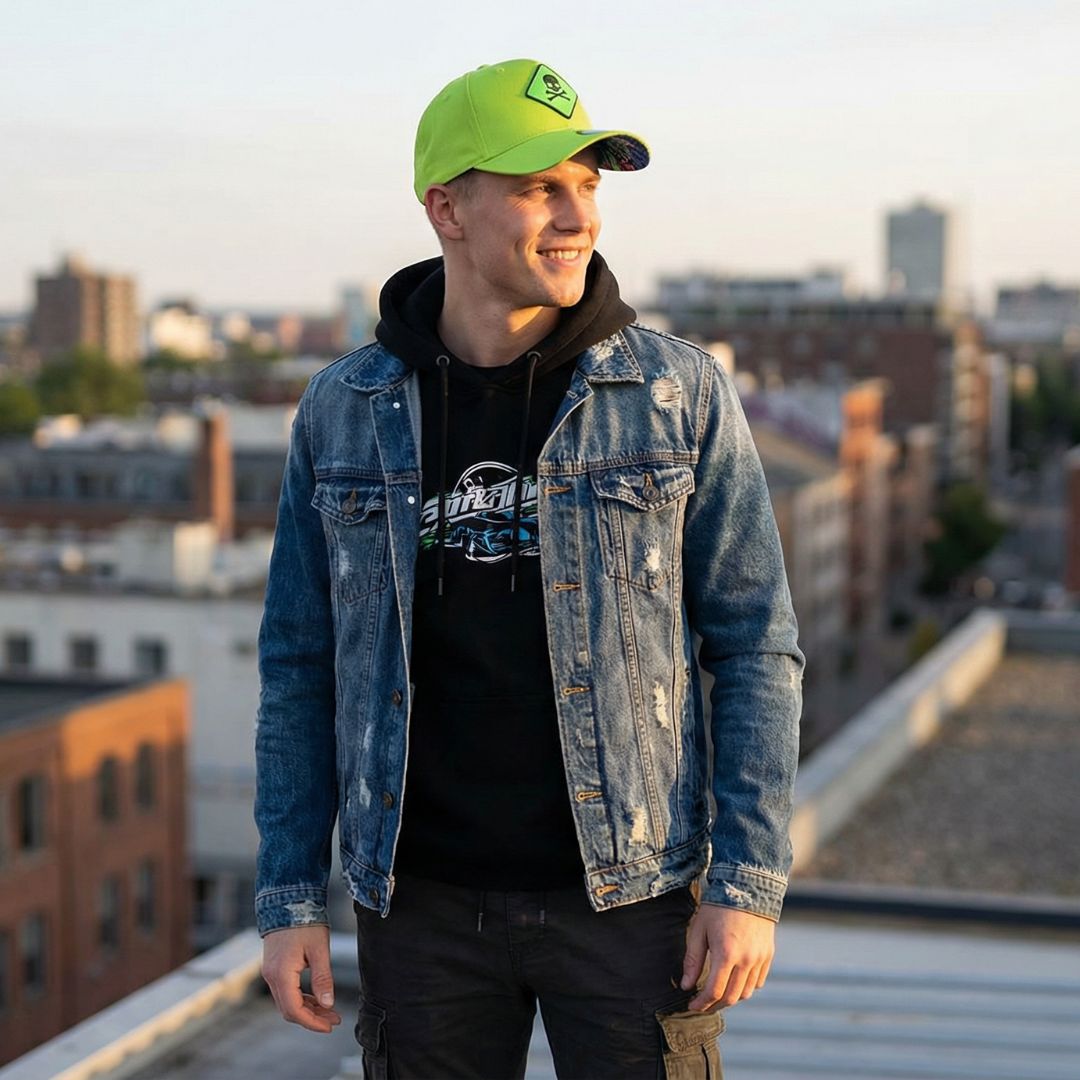 Toxic Tsunami Curved Cap - Neon Green | CAPICHE CAPS