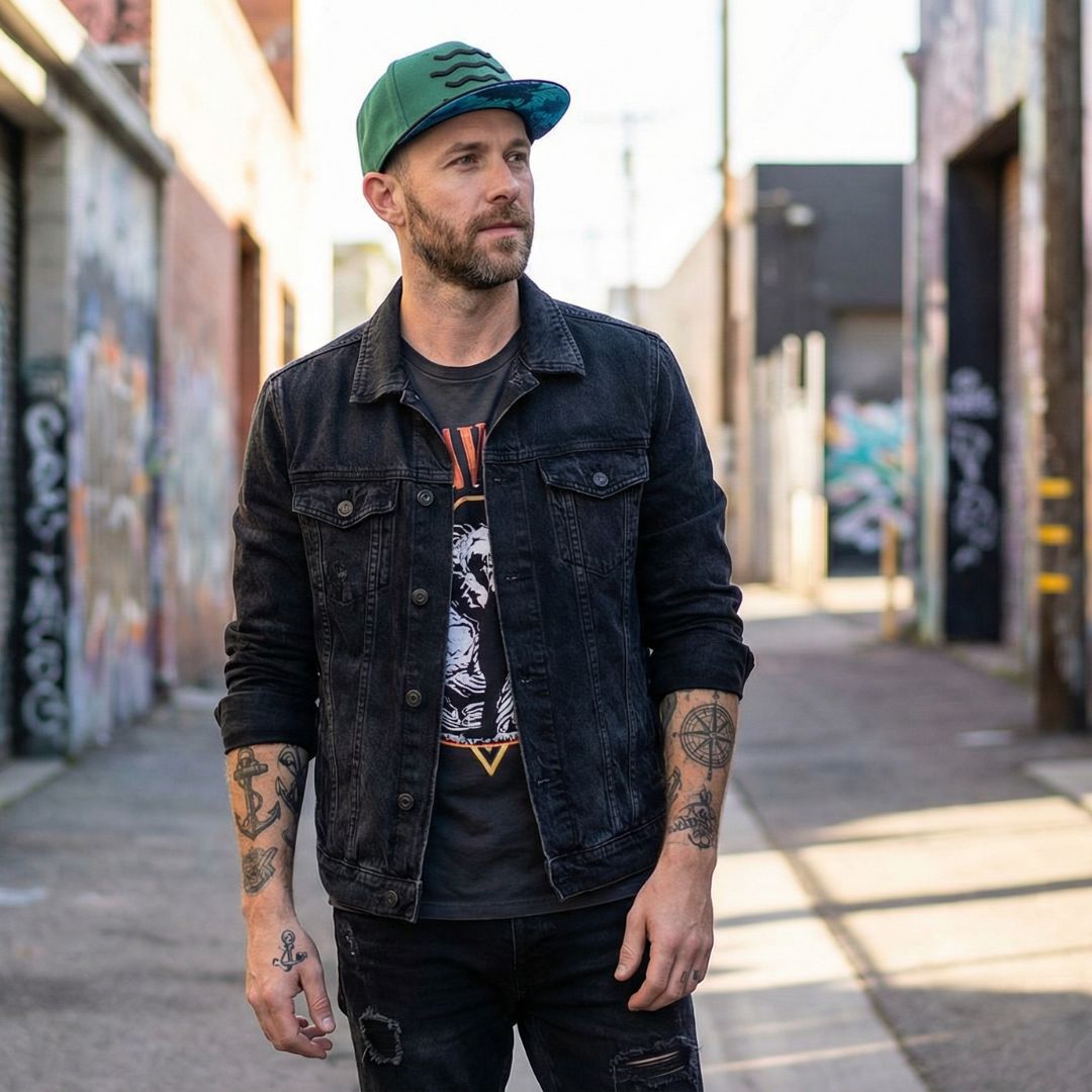 Snapback Shark - zielony/czarny