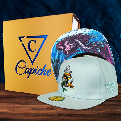 Gorra Snapback Mermaid Paradise - Azul Pastel