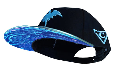 Blue & Red Dragon Metallic Snapback Set - Capiche Caps Black