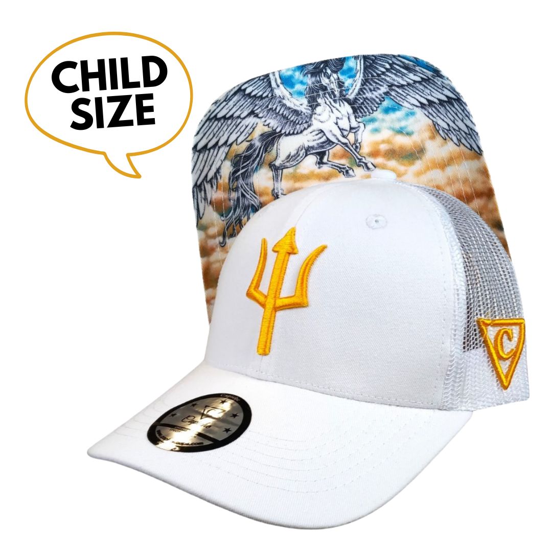 Czapka Pegasus Trucker Rozmiar dziecięcy - Biała