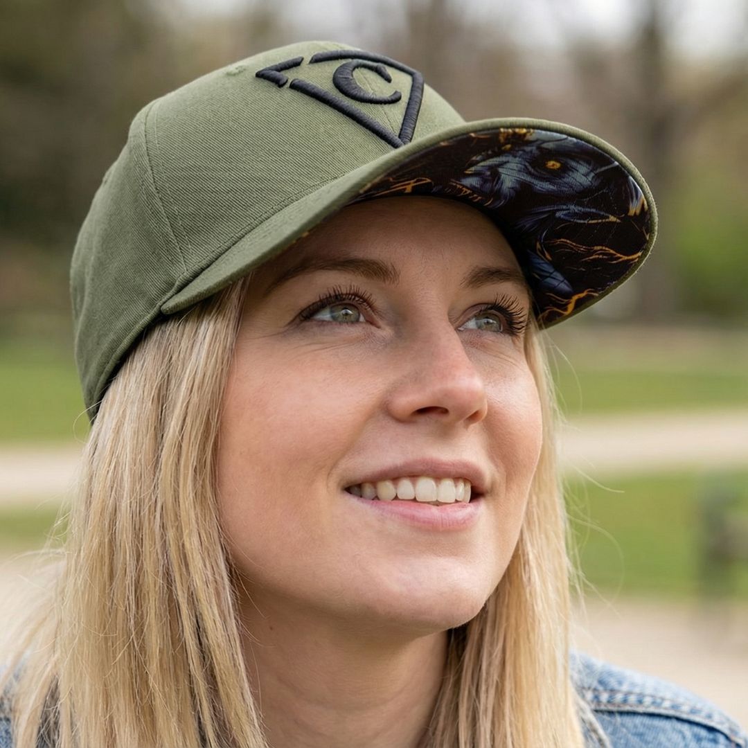 Lucifer Curved Baseball Cap - Green