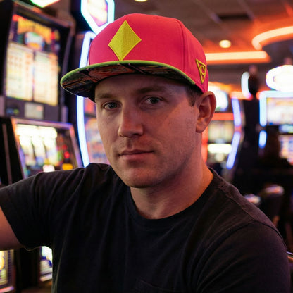 Casquette Snapback Jackpot - Vert fluo/Rose fluo