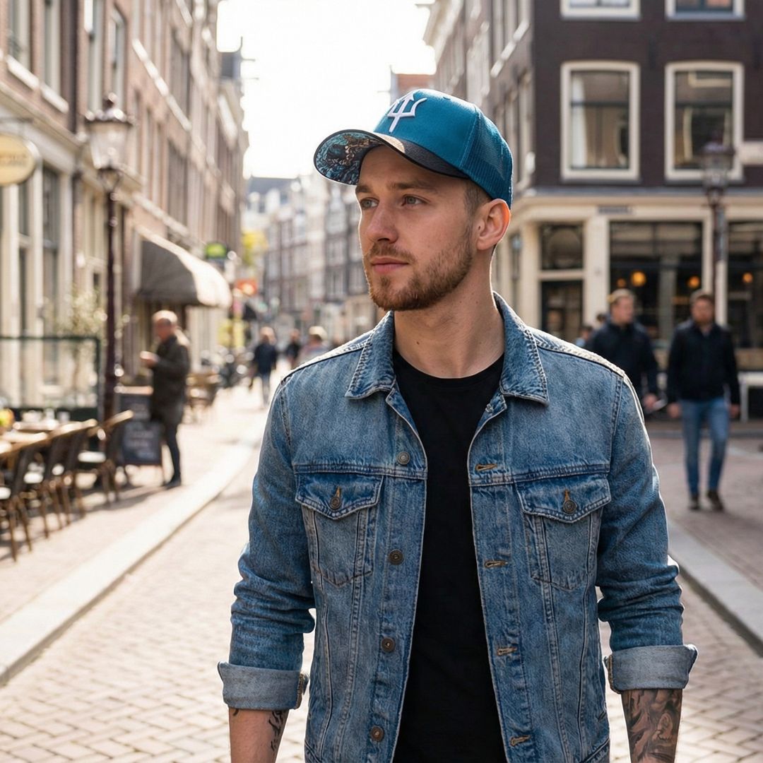 Cappellino trucker Poseidon - Blu/Nero