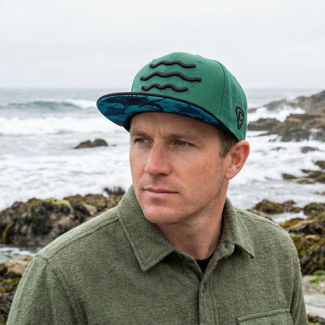 Snapback Shark - zielony/czarny