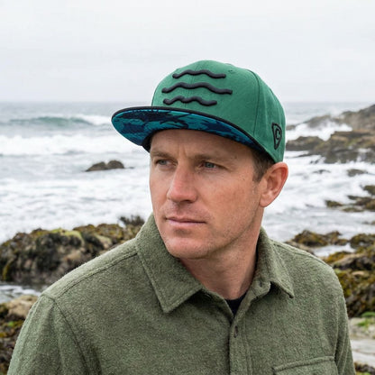 Snapback Shark - zielony/czarny