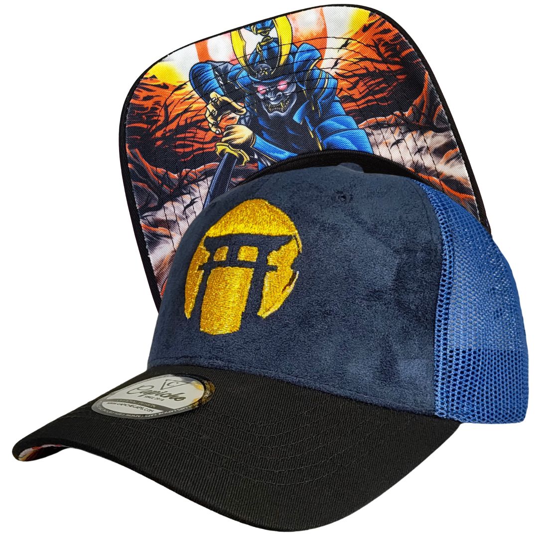 Blue Samurai Trucker Cap - Blue/Black | CAPICHE CAPS