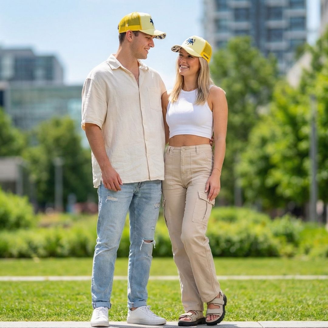 Cappellino Trucker Clean Greek Cerberus - Giallo burro