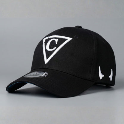 Gorra de béisbol diabólica - Negra