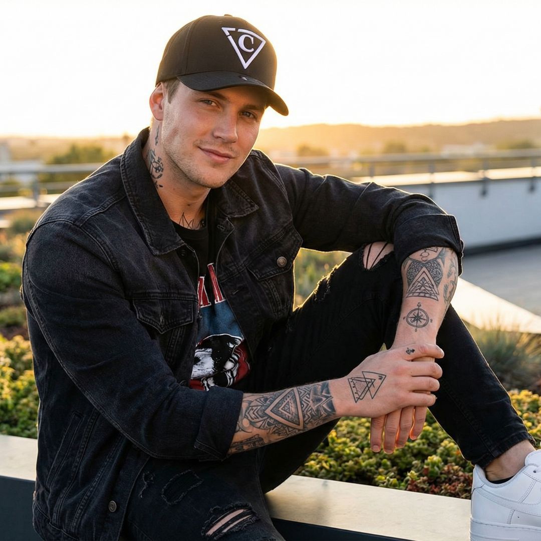 Angry Cobra Curved Baseball Cap - Black