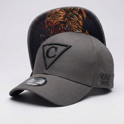 Cappellino da baseball Hungry Lion Curved - Grigio