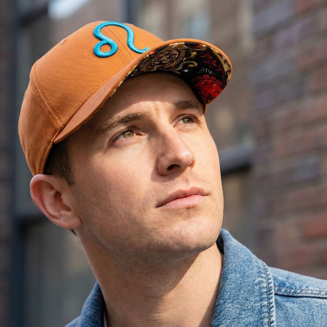 Cappellino da baseball curvo Zodiac Leo - Marrone ruggine/Arancione