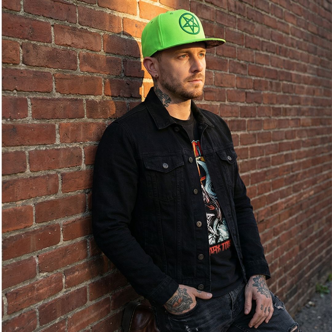 Czapka z daszkiem Przeklętej Posiadłości - Neonowa zieleń