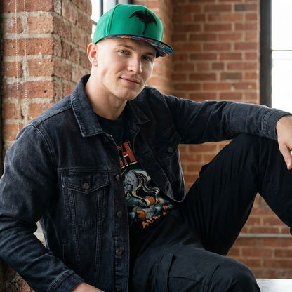 Casquette Snapback Dragon chinois - Vert/Noir