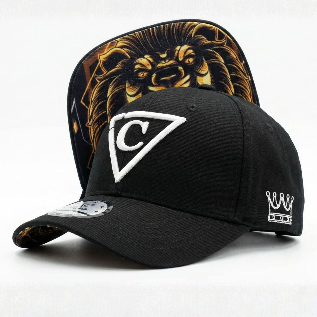 Mighty Lion Curved Baseball Cap - Black
