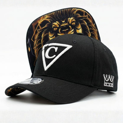 Mighty Lion Curved Baseball Cap - Black