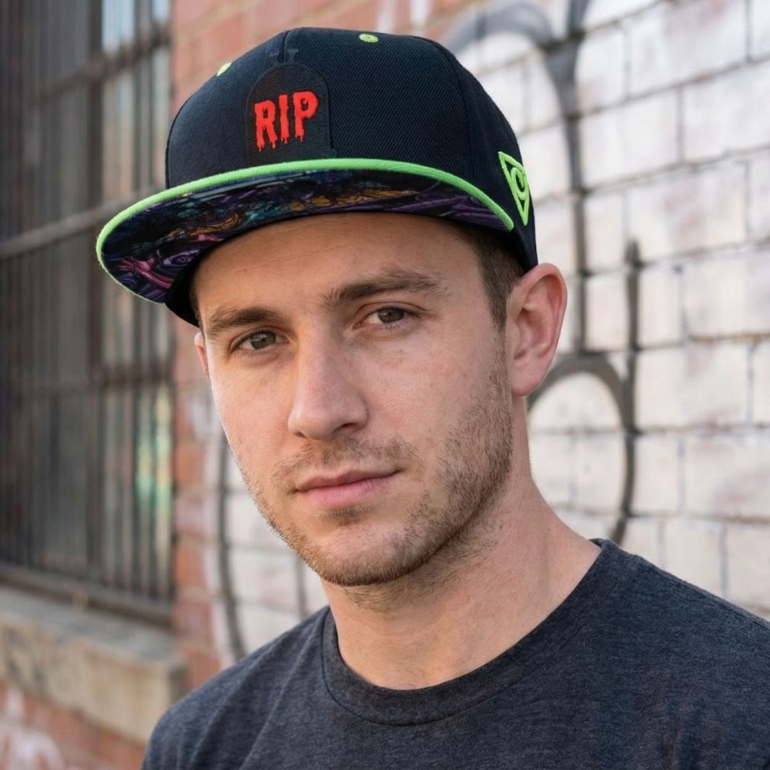 Zombie Attack Snapback - Black/Neon Green