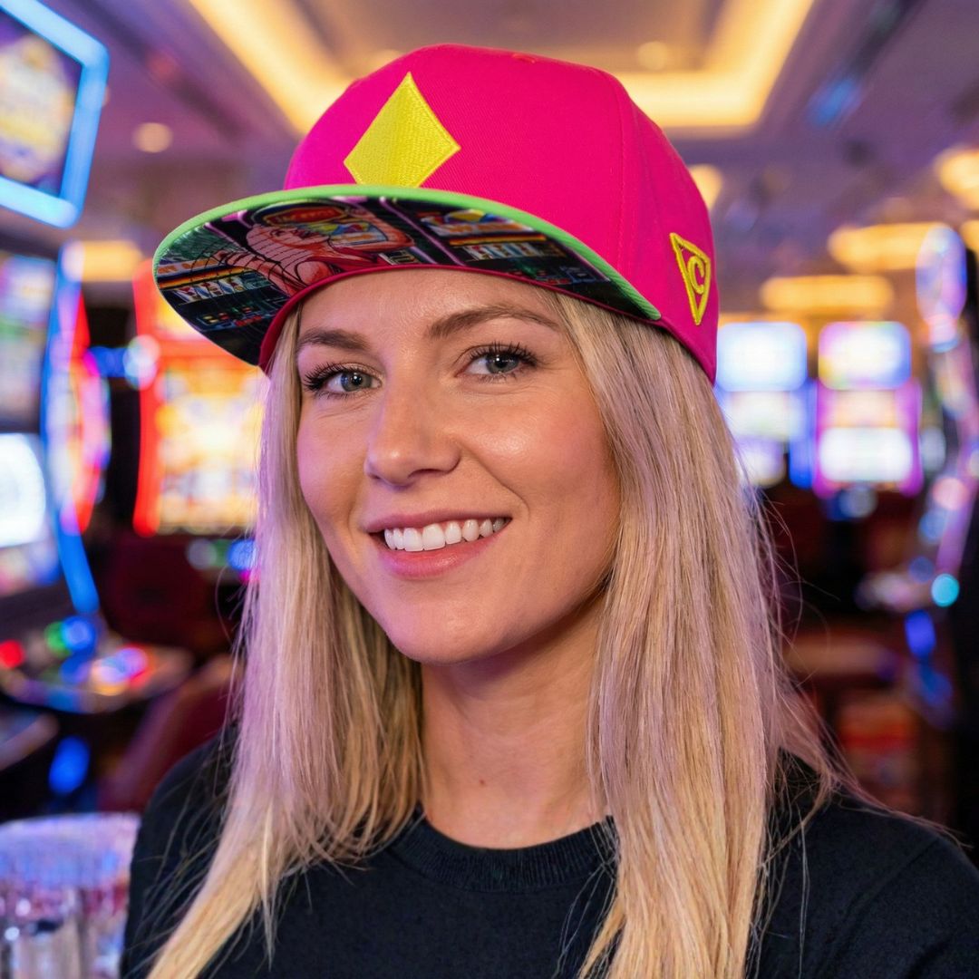 Casquette Snapback Jackpot - Vert fluo/Rose fluo