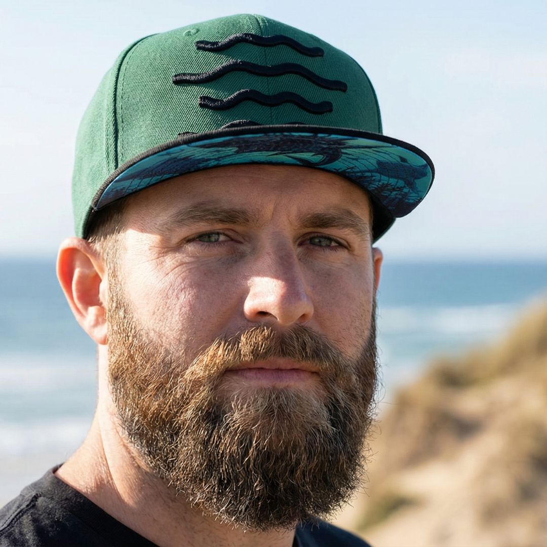 Snapback Shark - zielony/czarny