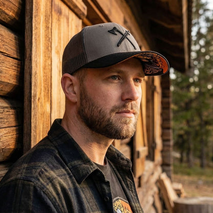 Viking Trucker Cap - Dark Grey/Black