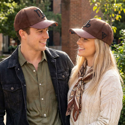 Casquette incurvée Zodiac Capricorne - Daim marron et cuir artificiel